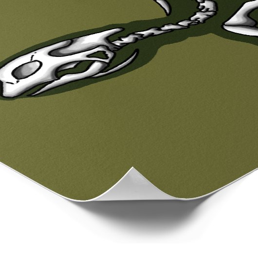 Schildkrötenskelett Poster (Ecke)