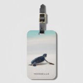 Schildkrötenstrasse Personalisierter Name | Art Gepäckanhänger (Vorderseite Vertikal)