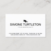 Schildkrötensymbol Visitenkarte (Rückseite)