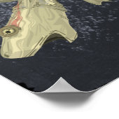 Schildkrötentauchen zu tief poster (Ecke)