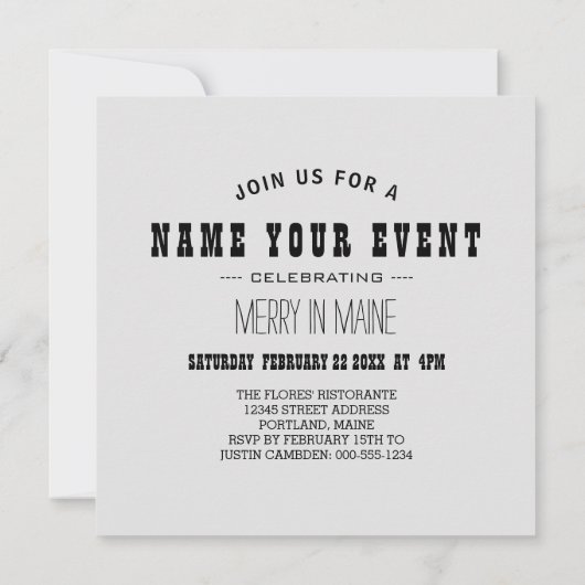 Schildkrötenüberquerung Einladung (Rückseite)