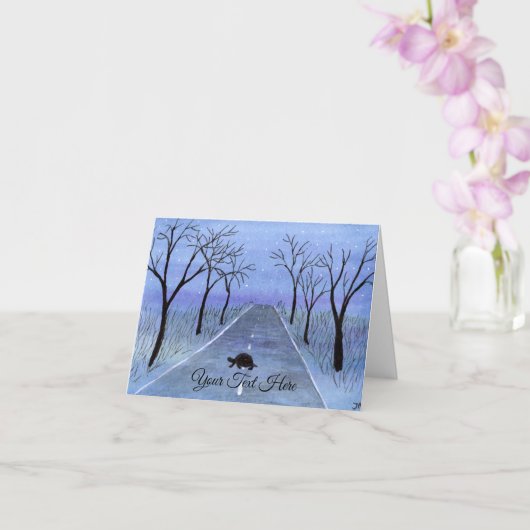 Schildkrötenüberquerung Karte (Orchidee)