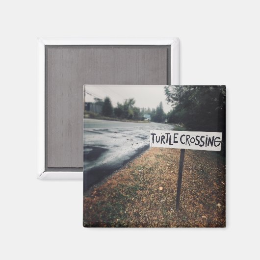 Schildkrötenüberquerung Magnet (Vorderseite/Rückseite)