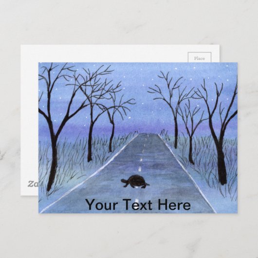 Schildkrötenüberquerung Postkarte (Vorne/Hinten)