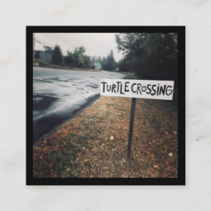 Schildkrötenüberquerung Quadratische Visitenkarte
