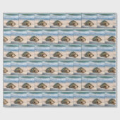 Schildkrötenwanderung auf dem Nassstrand Geschenkpapier (Flach)