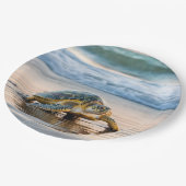 Schildkrötenwanderung auf dem Nassstrand Pappteller (Schrägansicht)