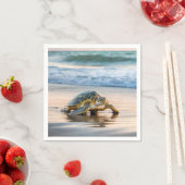 Schildkrötenwanderung auf dem Nassstrand Serviette (Beispiel)