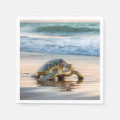 Schildkrötenwanderung auf dem Nassstrand Serviette (Vorderseite)