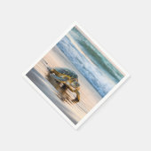 Schildkrötenwanderung auf dem Nassstrand Serviette (Ecke)