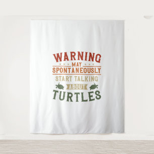 Schildkrötenwarnung Mai Wandteppich