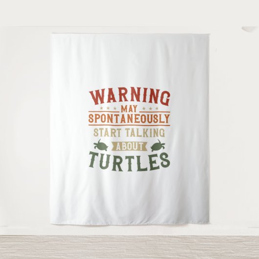 Schildkrötenwarnung Mai Wandteppich (Vorderseite)