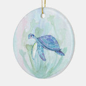 SCHILDKRÖTEWATERCOLOR PERSONALISIERTE KERAMIK ORNAMENT (Links)