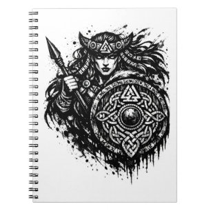 Schildmaid-Speer-Sigil – Mythic Warrior Ink Notizblock