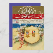 Schildmedaille der Großen Armee der Republik Blume Einladung (Vorne/Hinten)