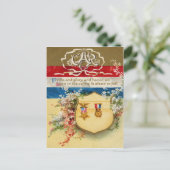 Schildmedaille der Großen Armee der Republik Blume Postkarte (Stehend Vorderseite)