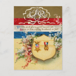 Schildmedaille der Großen Armee der Republik Blume Postkarte