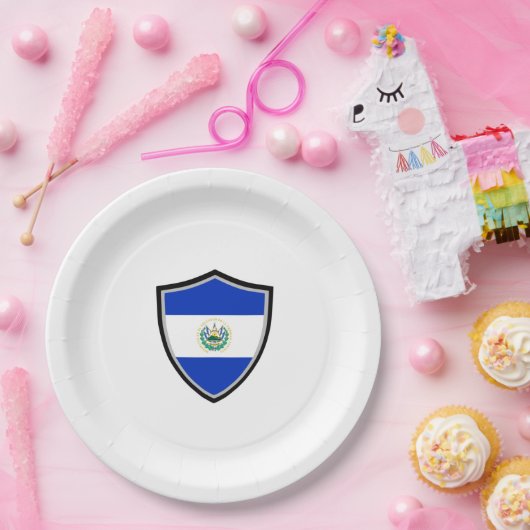 Schildpapiertafel El Salvador Pappteller (Party)