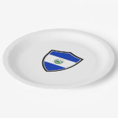 Schildpapiertafel El Salvador Pappteller (Schrägansicht)