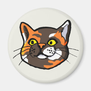 Schildpatt-Katze, die Kühlschrankmagnet zeichnet