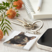 Schildpatt-Katze Schlüsselanhänger (Vorderseite rechts)