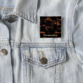 Schildpatt Nahtloses Muster, Chic Schildkrötenpanz Button (Beispiel)