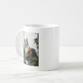 Schildpatt und weiße Katze Kaffeetasse (Vorderseite Links)