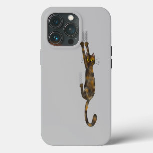 Schildpattkatze Hängt Lustige Tortie-Katze iPhone 13 Pro Hülle