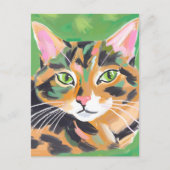 Schildpattkatze Postkarte (Vorderseite)