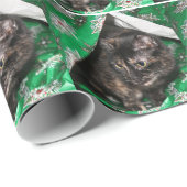 Schildpattkatze Weihnachten Geschenkpapier (Rolleneckpunkt)