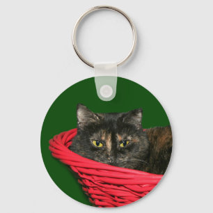 Schildpattkatze Weihnachten Schlüsselanhänger
