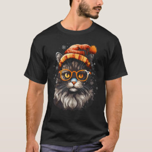 Schildpattkatze Weihnachts-Pyjamas Familie Xmas-Ou T-Shirt