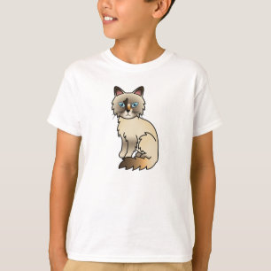 Schildpattspitzen-Birman / Ragdoll-Katze T-Shirt