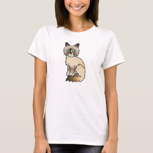 Schildpattspitzen-Birman / Ragdoll-Katze T-Shirt