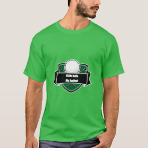 Schildverkleidung mit Golf Ball und Clubs T-Shirt