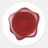 Schildwachs-Siegel Runder Aufkleber (Vorderseite)