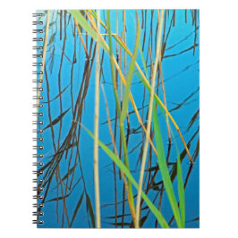 Schilf im See Notizblock