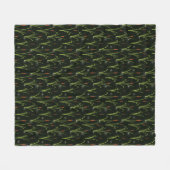 Schilf Muster am Flussufer Fleecedecke (Vorderseite (Horizontal))