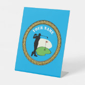 Schilfgolf - Name hinzufügen - Golfer Sockelschild (Vorderseite)