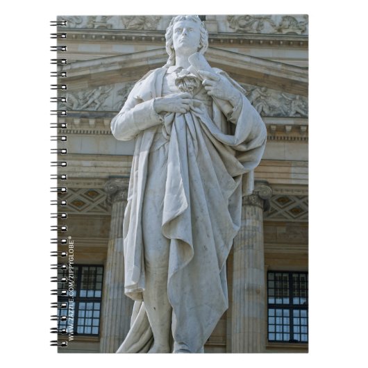 Schiller Statue in Berlin Notizblock (Vorderseite)