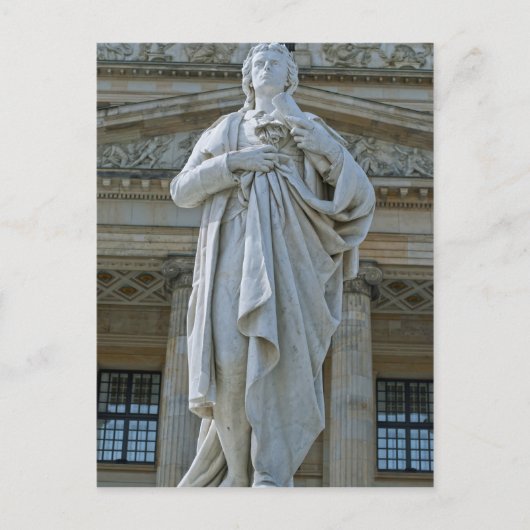 Schiller Statue in Berlin Postkarte (Vorderseite)
