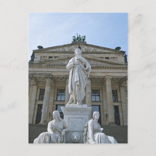Schiller-Statue in Berlin Postkarte (Vorderseite)