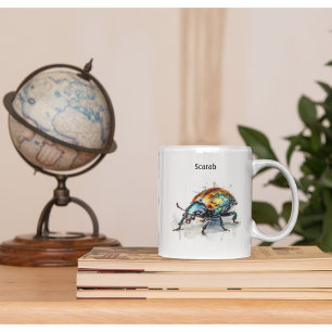 Schillerkäfer in Aquarell, individuell Kaffeetasse