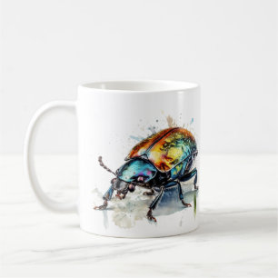 Schillerkäfer in Aquarell Kaffeetasse