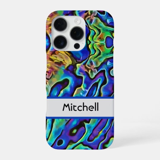 Schillernde Abalone-Meeresmuschel iPhone Hülle (Rückseite)