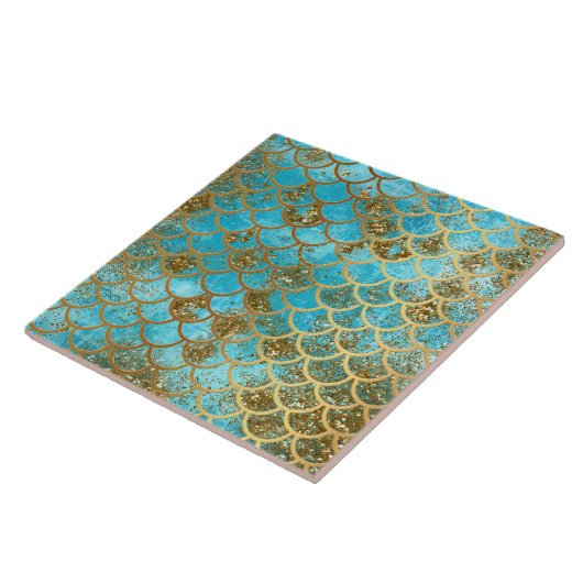 Schillernde aquamarine fliese (Seite)