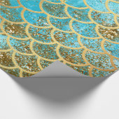 Schillernde aquamarine geschenkpapier (Ecke)