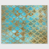 Schillernde aquamarine geschenkpapier (Flach)