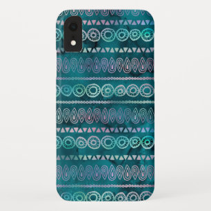 Schillernde aquamarine grüne Boho Hand Case-Mate iPhone Hülle