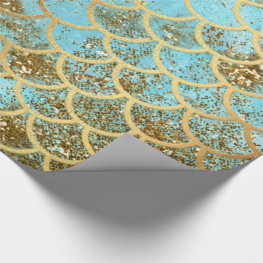 Schillernde blaue geschenkpapier (Ecke)